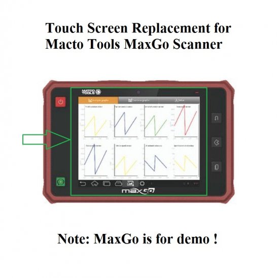 Touch Screen Digitizer Replacement for MATCO TOOLS MAXGO MDMAXGOMatco